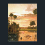 Great Florida Sunset, fine art painting, Postcard<br><div class="desc">Great Florida Sunset,  fine art landscape painting by Martin Johnson Heade.</div>