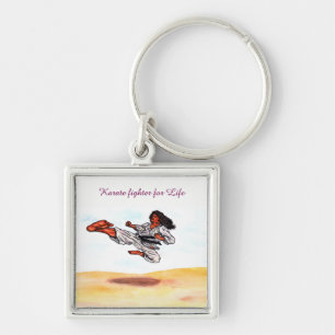 great flying karate master kick key ring