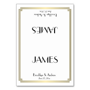 Great Gatsby Art Deco Gold Wedding Place Cards