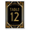 Great Gatsby Art Deco Table Number Cards