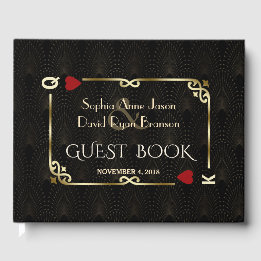 Great Gatsby Casino Las Vegas Poker Wedding Guest Book