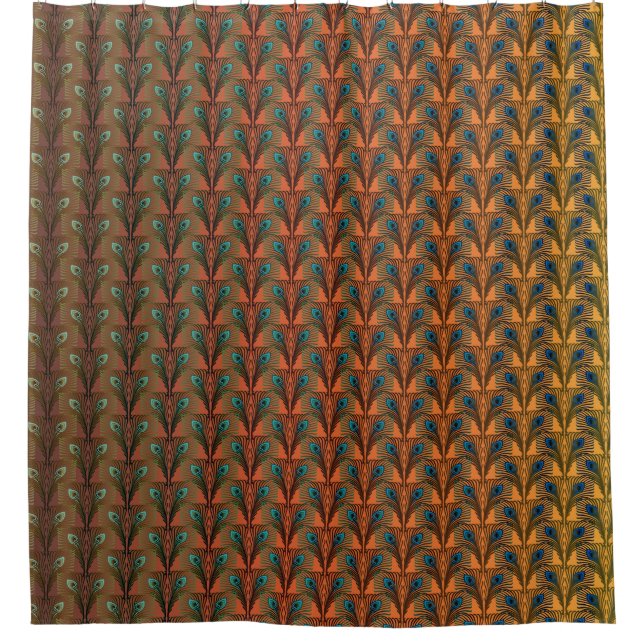 Great Gatsby Feathers art deco design Shower Curtain (Front)