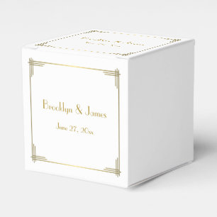 Great Gatsby Gold Art Deco Wedding Favour Boxes