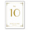 Great Gatsby Gold Art Deco Wedding Table Numbers