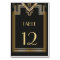 Great Gatsby inspired Table Number card