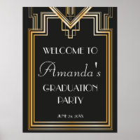 Great Gatsby Inspired Welcome Graduation Signage