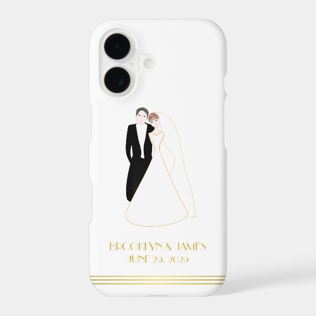 Great Gatsby White Wedding iPhone Case (Back)