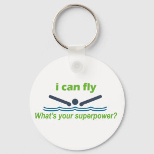 Great gift for the butterfly stroke swimmer! key ring