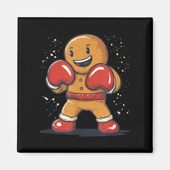 Great Gingerbread Man With Boxing Gloves Outfit  Magnet (Front)