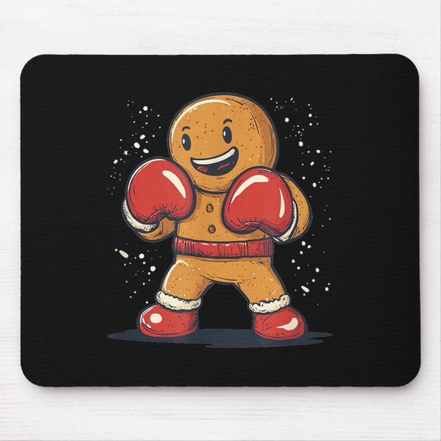 Great Gingerbread Man With Boxing Gloves Outfit  Mouse Pad (Front)