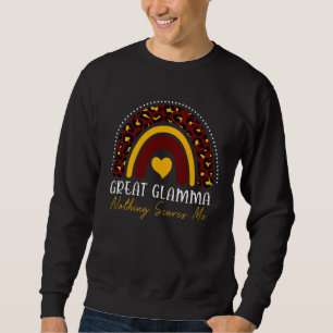 Great Glamma Nothing Scares Me Cute Leopard Rainbo Sweatshirt