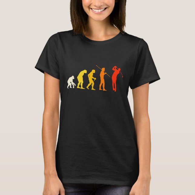 Great Golf Evolution Design Gift Golfer Golf Cours T-Shirt (Front)