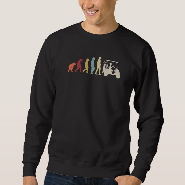 Great Golfer Evolution Design Golf Club Golf Ball Sweatshirt (Front)
