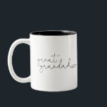 Great Grandad Established | Great Grandad Gift Two-Tone Coffee Mug<br><div class="desc">This mug features the text grandma in s beautiful script with "est" and the year! This would make a perfect gift for her for father's day, Christmas, birthday, or the perfect pregnancy announcement for that unexpected surprise that the soon to be grandpa can use forever! Change the colour of the...</div>