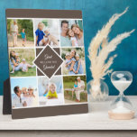 Great Grandad We Love You 8 Photo Collage Brown Plaque<br><div class="desc">Stylish photo plaque for your great grandad. Upload 8 of your favourite photos and these will be displayed in square / instagram format in a simple grid style photo collage. The wording in the middle reads "Great Grandad .. we love you". It has a simple colour palette of brown and...</div>