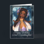 Great Granddaughter Birthday Card - Cute Blue Fair<br><div class="desc">Great Granddaughter Birthday Card - Cute Blue Fairy</div>