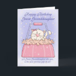 Great Granddaughter Birthday Card - Cute Puppy Pur<br><div class="desc">Great Granddaughter Birthday Card - Cute Puppy Purse Pet</div>