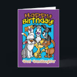 Great Granddaughter, Birthday Celebration Dogs, Lo Card<br><div class="desc">Bright and colourful and great for that dog lover,  lots of variations of cute pooch to make the recipient smile. Cute Pooches</div>