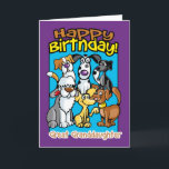 Great Granddaughter, Birthday Celebration Dogs, Lo Card<br><div class="desc">Bright and colourful and great for that dog lover,  lots of variations of cute pooch to make the recipient smile. Cute Pooches</div>