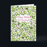 Great Granddaughter Birthday Scattered Leaves Card<br><div class="desc">A birthday card for your great granddaughter. A lovely card to send birthday wishes. Say happy birthday with a card full of scattered leaves and flowers. An unusual card for a lovely lady.</div>