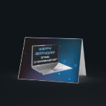 Great Granddaughter Birthday with Computer Card<br><div class="desc">Wish your great granddaughter a very happy birthday. A computer is floating in space. Perfect for a great granddaughter who uses a computer.</div>