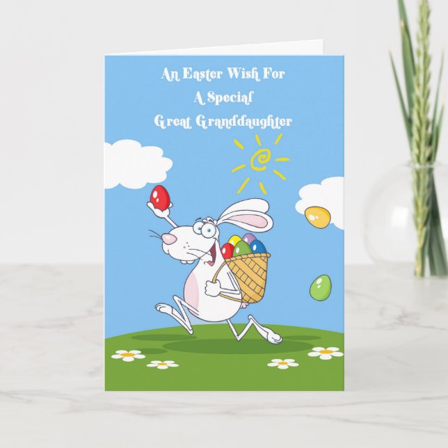 Great Granddaughter Blessings Easter Card (Front)