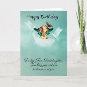 Great Granddaughter Fairy Birthday Card With Doves