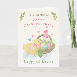 Great Granddaughter Happy 1st Easter Holiday Card