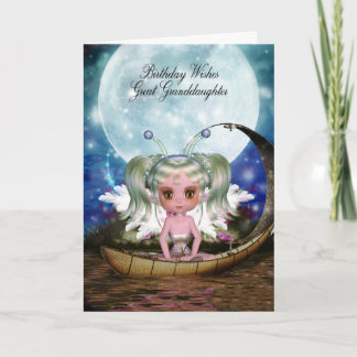 Great Granddaughter Magical Water Fairy Birthday Card