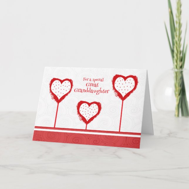 Great Granddaughter Valentine's Day Card (Front)