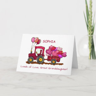 Great Granddaughter Valentines Day Load of Love Card