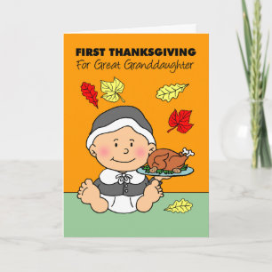 Great Granddaughter's First Thanksgiving Pilgrim Card