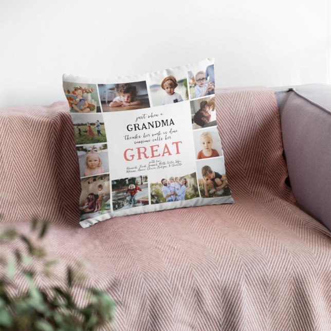 Great Grandma | 12 Photo Family Cushion (Creator Uploaded)