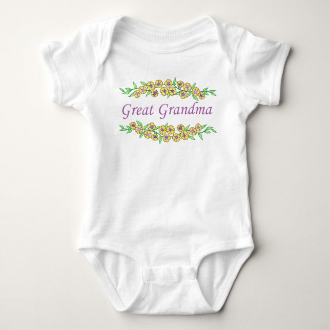 Great Grandma Baby Bodysuit (Front)