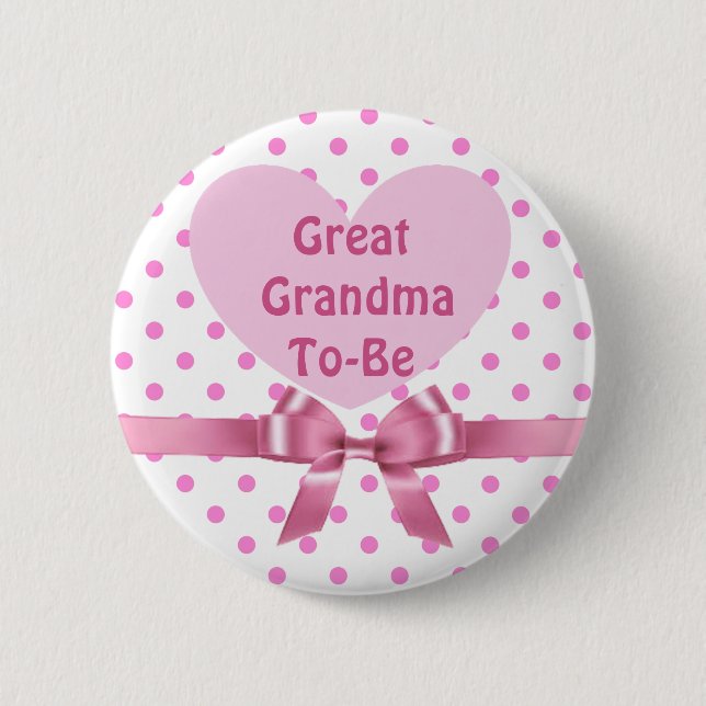 Great Grandma Baby Shower Button (Front)