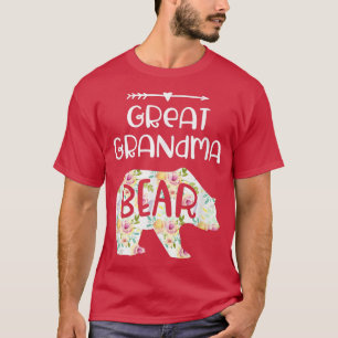 Great Grandma Bear Floral Mothers day Premium T-Shirt