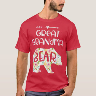 Great Grandma Bear Floral Mothers day Premium  T-Shirt