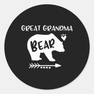 Great Grandma Bear He Arrow Great Grandma Classic Round Sticker