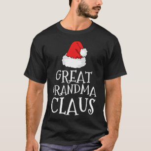 Great Grandma Claus Christmas Hat Family Matching  T-Shirt