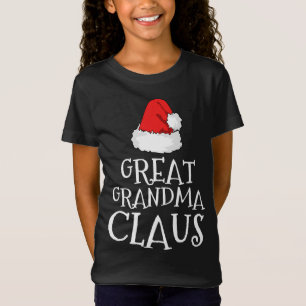 Great Grandma Claus Christmas Hat Family Matching T-Shirt