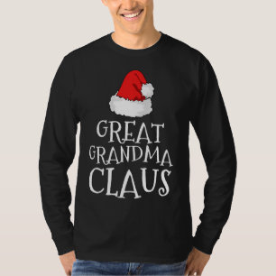 Great Grandma Claus Christmas Hat Family Matching T-Shirt