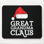 Great Grandma Claus Christmas Santa's Hat Pajama F Mouse Pad<br><div class="desc">Great Grandma Claus Christmas Santa's Hat Pajama Family Xmas</div>
