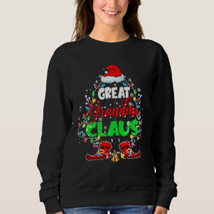 Great Grandma Claus Christmas Tree Xmas Lights San Sweatshirt