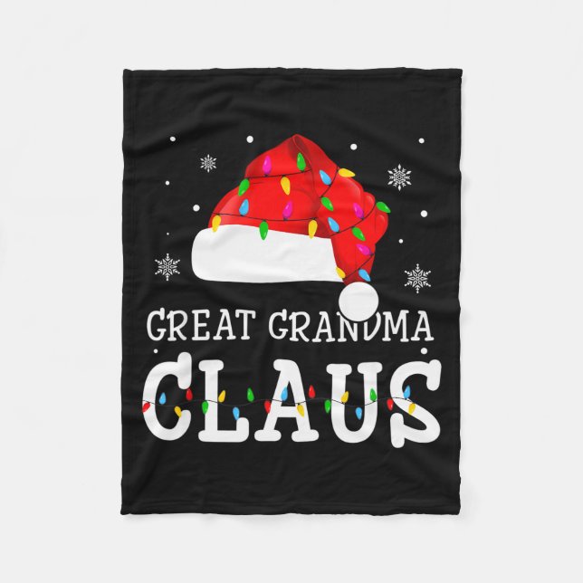 Great Grandma Claus Cool Holiday Matching Pajamas  Fleece Blanket (Front)
