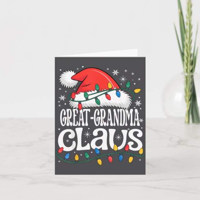 Great-grandma Claus Funny Xmas Christmas Grandma H Card (Front)