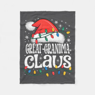 Great-grandma Claus Funny Xmas Christmas Grandma H Fleece Blanket