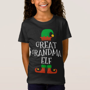 Great Grandma Elf Christmas Matching Family Pajama T-Shirt