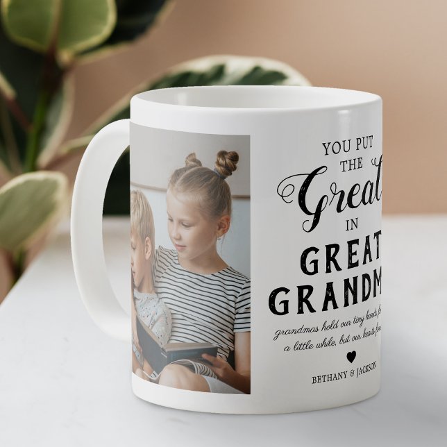 Great Grandma Family Photo Two-Tone Coffee Mug (Creator Uploaded)