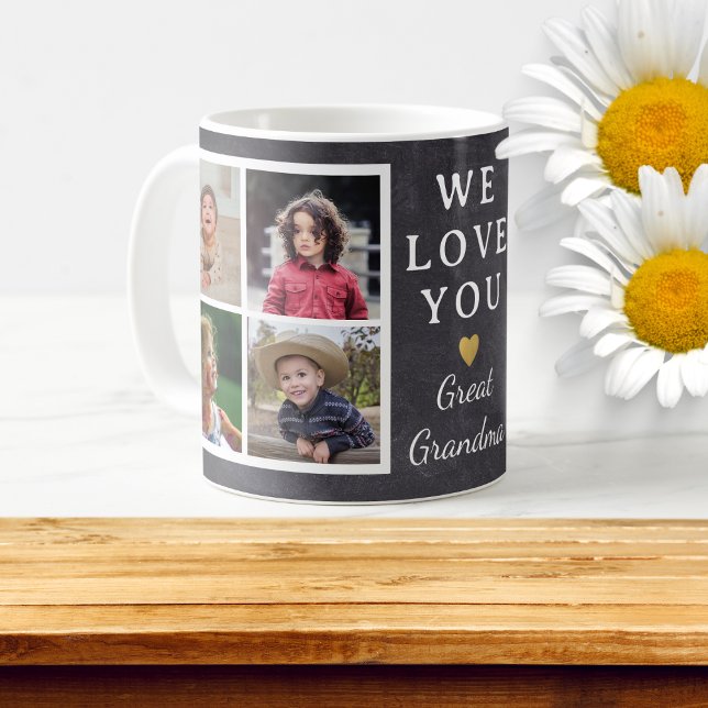 Great Grandma Grandchildren 4 Photo Collage Coffee Mug (Great Grandma Grandchildren 4 Photo Collage Coffee Mug)