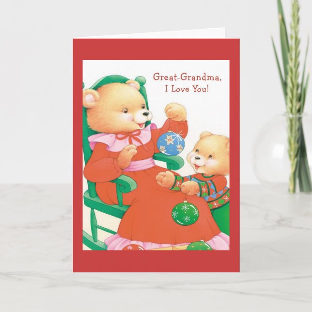 Great-Grandma I Love You Holiday Card (Front)